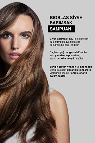 Bioblas Siyah Sarımsaklı Şampuan 1.000 ml - Dökülme Karşıtı Besleyici & Onarıcı Şampuan