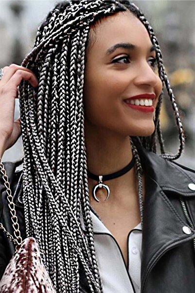 AKOLİFE Păr sintetic pentru împletitură africană în două culori, 60 cm, 100 gr