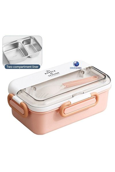 Vagonlife Portable 304 Stainless Steel Leak-Proof Lunch Box for Kids Students and Office Lunch Box 900ml