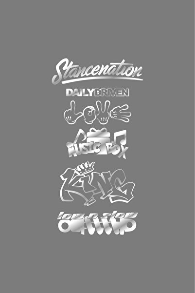 STİCKERCI BEY Stancenation Chrome Car Rear Window Sticker Set 40*20 cm Car Re...