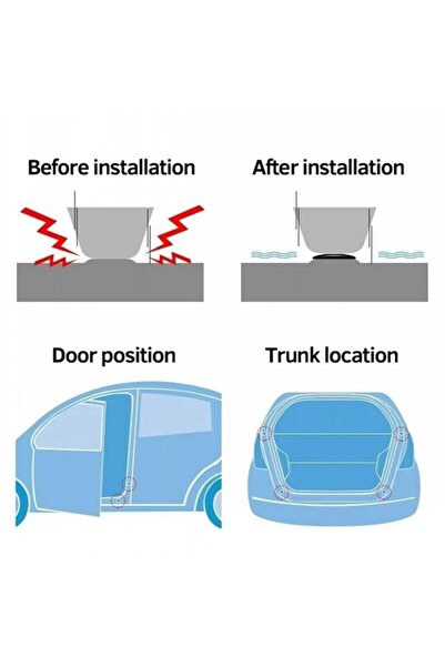 OptaPro 10ad Beyaz Renk Araba Oto Gürültü Ve Ses Önleyici Izolasyon Kaporta Kapı Bagaj Kaput Kapı Şok Emici