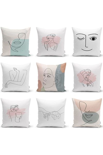Realhomes Double Sided Human Hand Figured Special Design Digital Printed Modern Raschel Knitted Pillow Throw Pillow Cover