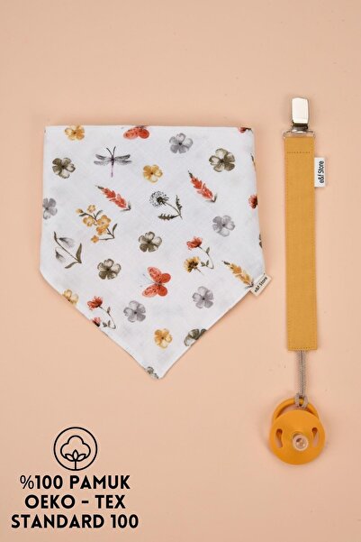 e&f Store Organik Sertifikalı Çift Katlı Müslin Kumaş Mama Önlüğü Ve %100 Pam...