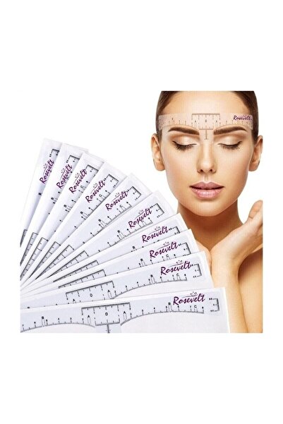 ROSEVELT 10 Ad Kendinden Yapışkanlı Kaş Ölçüm Cetveli