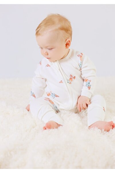 Alingo %100 Pamuklu Dört Mevsim Bebek Unisex Entegre Patikli Uyku Tulumu