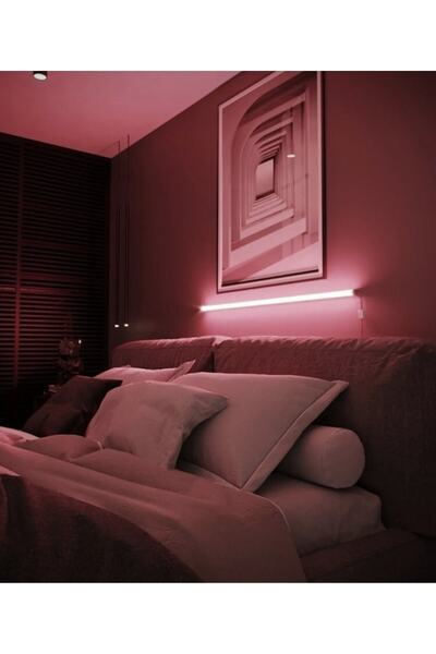 sabır aydınlatma Pinkblue Light Uzaktan Kumandalı Aplik Gece Lambası Rgb 256 Renk Lambader Yuksek Işık Sistemi