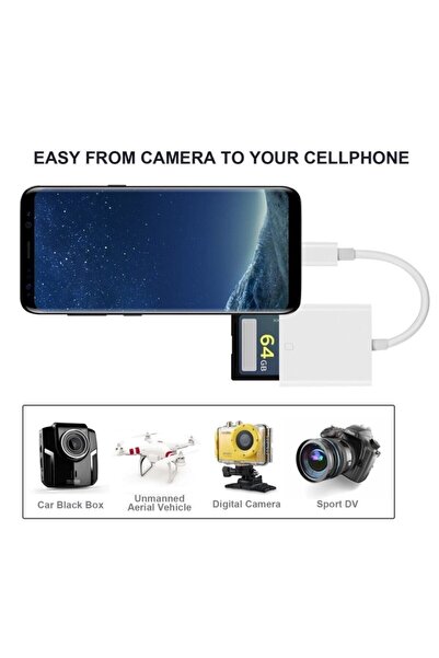 Alfais 4331 Type C Usb 3.1 To Sd Card Reader Kart Okuyucu Sdxc Çevirici Dönüştürücü Adaptör