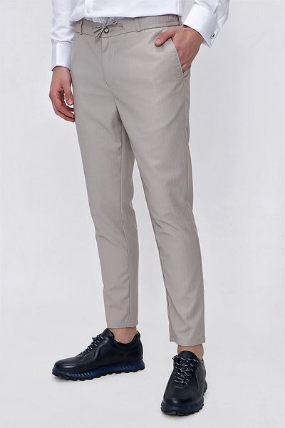 Morven Мъжки еластичен спортен панталон от норка Tello Slim Fit