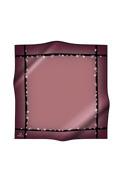 Vissona Γυναικείο Twill Silk Scarf Dusty Rose - Μαύρο