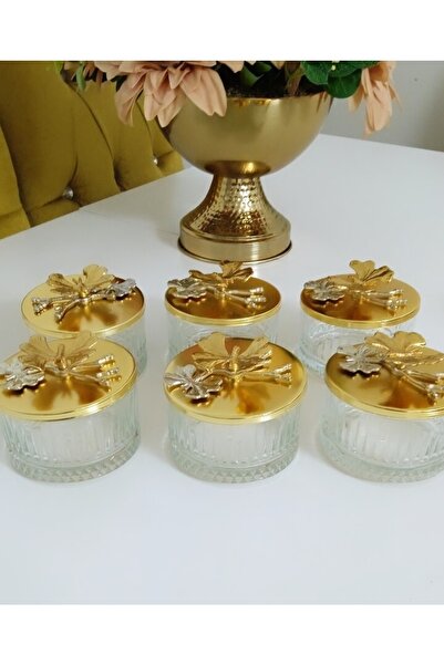 Elzem 6 Li Glass Bowl with Lid - Elysi Glass Cereza Tatlilik Catering