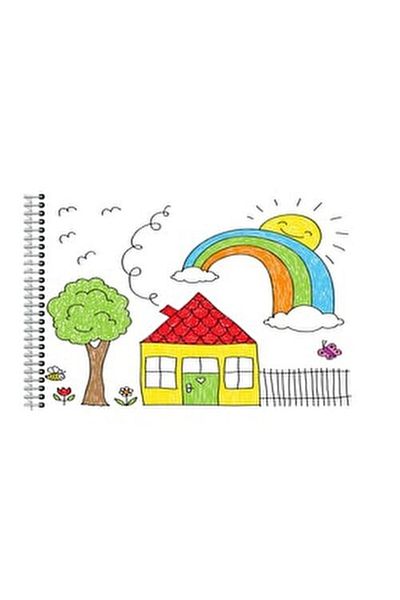 printkonsept 12 لوحة رسم حلزونية صغيرة - 15 ورقة، الحجم: 17*25