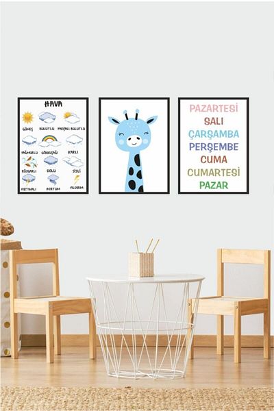 Piksel Grafik Set de afișe adezive educaționale
