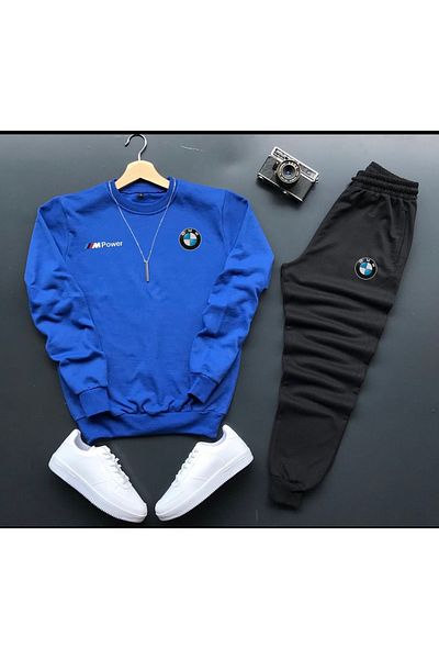NewCabin Set de 2 pantaloni de sport, din bumbac, cu imprimeu sportiv, cu fire ridicate, sezonul 2 nou