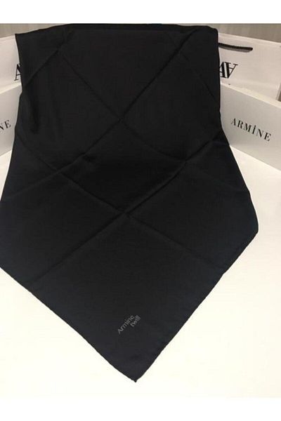 Armine Γυναικείο μαντήλι μονόχρωμο μαύρο Twill