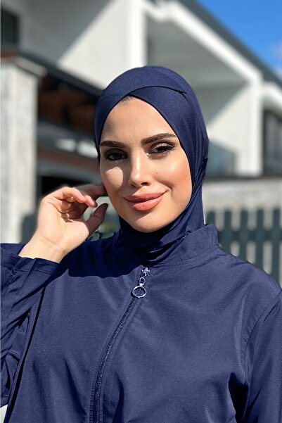 Remsa Mayo Çapraz Eşarp Yüzücü Bone R026 Koyu Lacivert