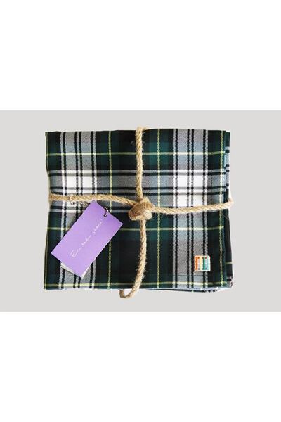 Çizgikare Runner în carouri verzi (husă de servire)