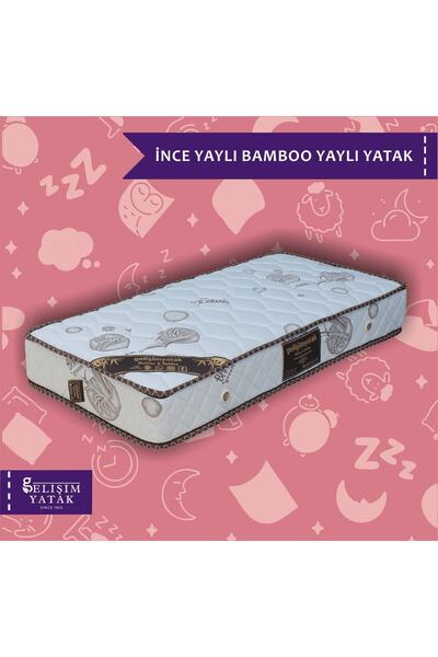 GELİŞİM YATAK 50x90 Özel Ince Short Spring Yarı Ortopedik Bamboo Bebe Yaylı Y...
