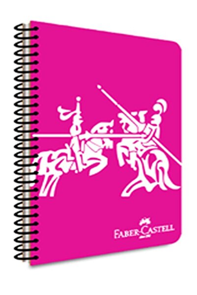 Faber Castell Vibrant Colors2 Pink Spiral A4 60 Gr. Plastic Cover 100 Yp. Unlined