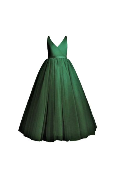 nsmkidslife Βραδινό φόρεμα για πάρτι γενεθλίων Nsm Girl's Emerald Green Wrap