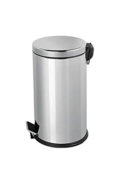 abnturk Krom Pedallı Paslanmaz Çelik 16 Litre Çöp Kovası Içi Çıkabilen 2. Kov...