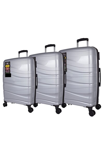 POLO HORSE Polipropilen Silikon Kırılmaz Pp Valiz 3 Lü Set