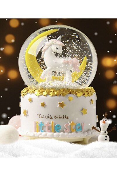 Genel Markalar Mega Boy Orjinal Unicorn Kar Küresi Otomatik Kar Püskürtmeli I...