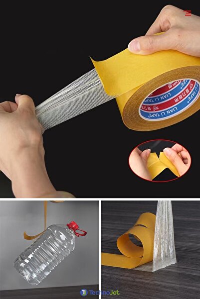 Technojet 10 Metre Çift Taraflı Dokuma Teknoloji Süper Güçlü Bant Çerçeve Taşıyıcı Halı Kaydırmaz