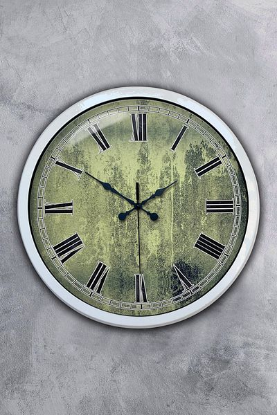 Kasva Concept Gift 40 cm White Metal Antique Wall Clock