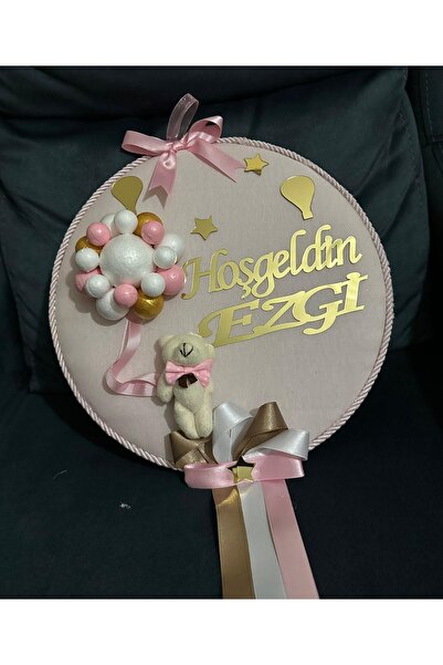 Afyon Hediye Parkı Bebek Kapı Süsü Pembe Toplu