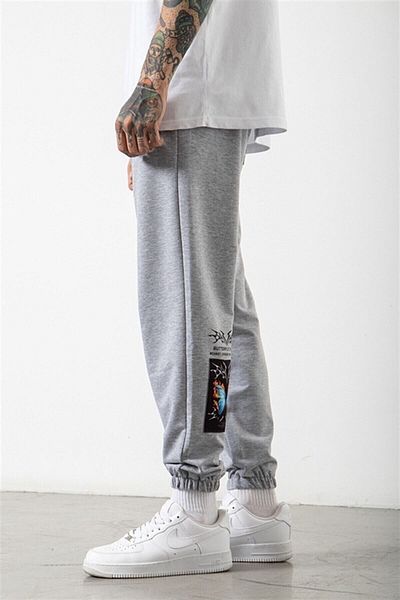 Altamira Trening oversize, unisex, gri, cu imprimeu fluture, cu picioare elastice