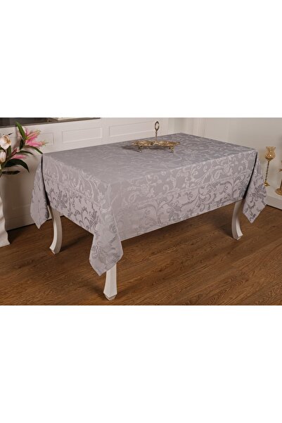 Finezza Silk Lux Jacquard polikotonska tkanina siva Stolnjak 160x220 cm - 1072