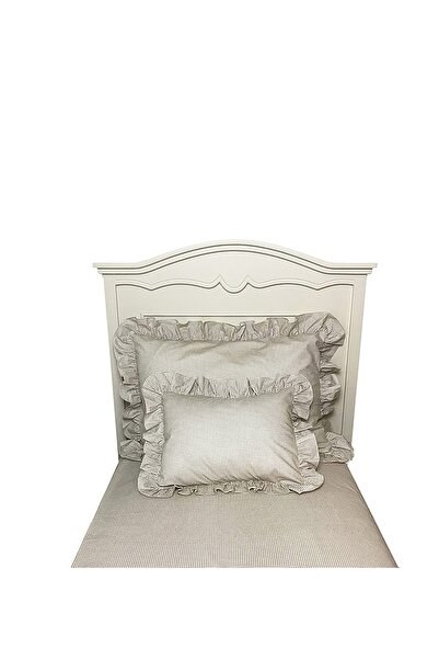 MundoLindo Country Ruffled Single Sheet Set (Milk Coffee Gingham)