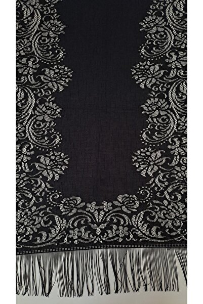 SOUL BY A&B الدانتيل الأسود شال هدية عيد الميلاد شال شرابة أنيقة