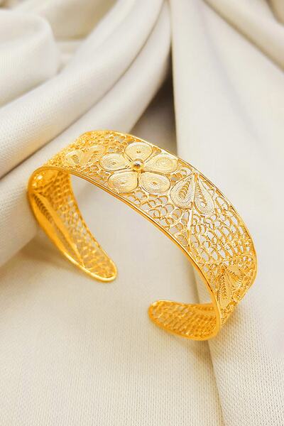 Güzel Gümüşçülük 925 Ayar Gümüş Rose&altın(gold) Kaplama Mardin Midyat El Işi...