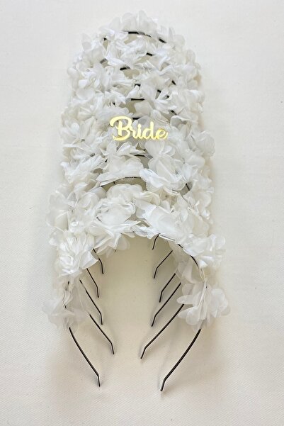 ZEYMERADE تاج وصيفة العروس الأبيض (معدني)، ليلة الحناء، حفلة توديع العزوبية، ...