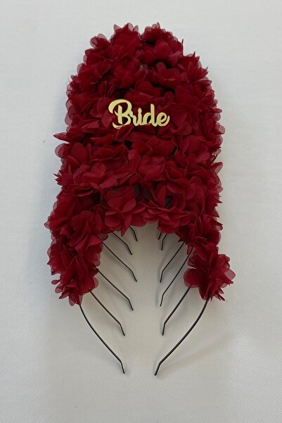 ZEYMERADE تاج وصيفة العروس باللون العنابي (معدن)، ليلة الحناء، حفلة توديع الع...