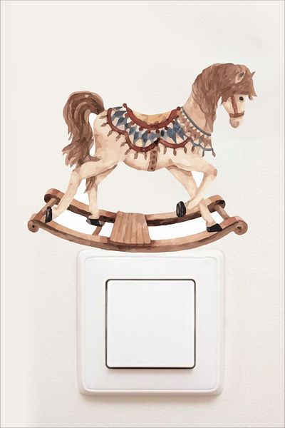 Grafikup Carousel Socket Autocolant Decor cameră copii