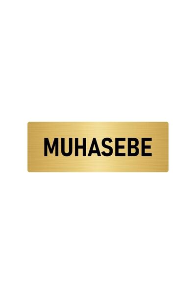 Metal Orientation Plate, Department Door Name Rack Accounting 7x20 Cm Gold Color
