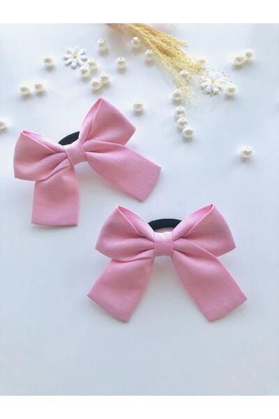 seyranat مشبك شعر للفتيات الصغيرات من القطن العضوي المرن باللون الوردي مكون م...