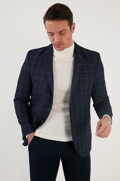 Buratti Ανδρικό μπουφάν Regular Fit 6 Drop Double Slit Blazer Jacket 216vasconew