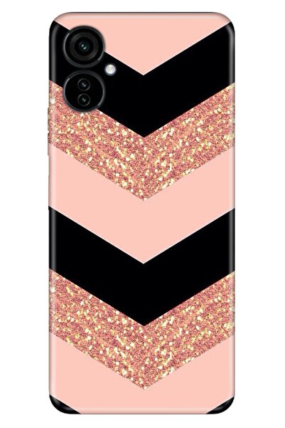 TECNO Camon 19 Neo Kılıf 0.4mm Silikon Desenli Simli Pullu Mermer