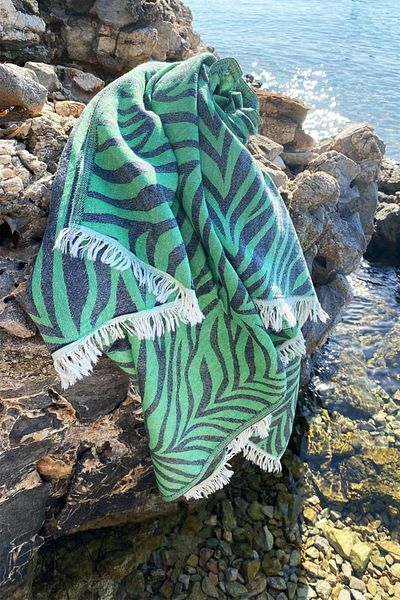 Denizli Concept   πράσινο 100% βαμβάκι Carnival Beach & Bath Peshtemal - 90x170 cm