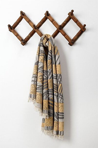 Denizli Concept Таїті візерунок пальма гірчиця пештемаль 100% бавовна 90x170 см