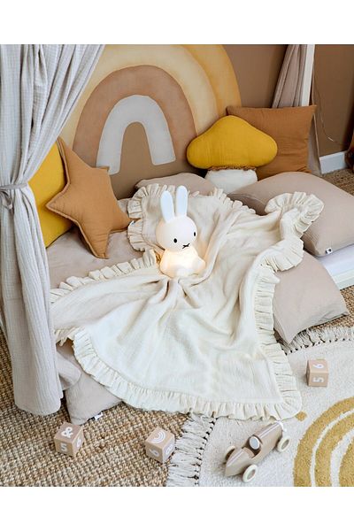 Jaju Baby Cream Color 100*100 Cm Muslin Cotton Baby Swaddle Blanket Newborn Baby Blanket