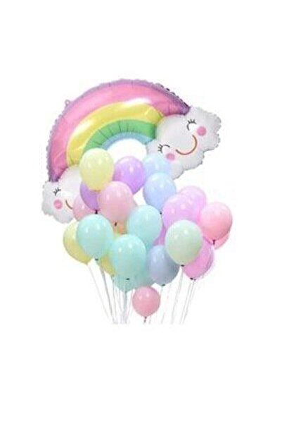 BEST PARTİ DOĞUM GÜNÜ PARTİ SÜSLERİ مجموعة بالونات عيد الميلاد بموضوع قوس قزح