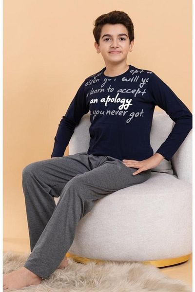 Pyjama Familya Мъжка фигурна сезонна пижама с дълъг ръкав
