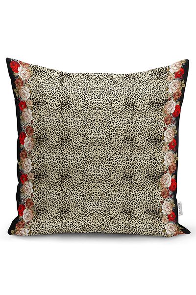 Realhomes Μαξιλαροθήκη διπλής όψης Leopard Print Special Design Ψηφιακή τυπωμένη μοντέρνα Raschel πλεκτή μαξιλαροθήκη