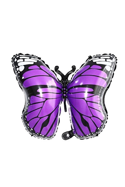 BEST PARTİ DOĞUM GÜNÜ PARTİ SÜSLERİ Purple Butterfly Foil Balloon 70x53 Cm