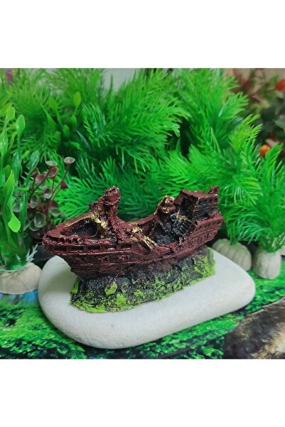 Has Dekoratif Gemi Figürü Akvaryum Süsü