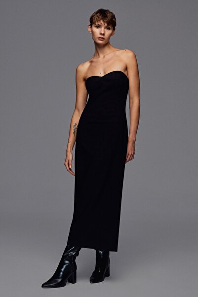 Love My Body Moda Tutkusu Straplez Uzun Elbise